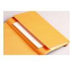 Rhodiarama softcover notitieboek A5, 80 blad gelijnd ivoorkleurig papier van 90g, sluiting met elastiek - Wijnmoer