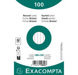 Karteikarten 100x150 lin ws 100St - Weiß