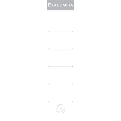 Exacompta Spine Labels for Lever Arch Files, 50mm spine - White