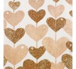 PAPIER ARTISANAL, Étui de 10 feuilles au format 50x70cm - Coeur doré