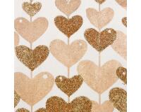 PAPIER ARTISANAL, Étui de 10 feuilles au format 50x70cm - Coeur doré