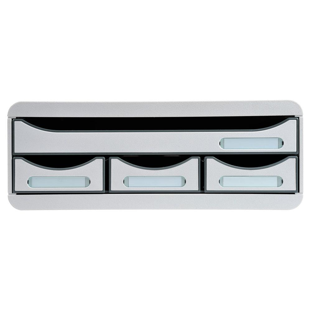 Cassettiera Toolbox 4 cassetti Office - Grigio chiaro