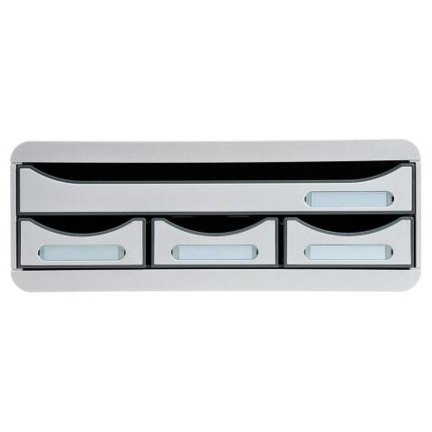 Cassettiera Toolbox 4 cassetti Office - Grigio chiaro