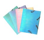 Sammelmappe A6, Gummizugverschluss, 3 Klappen, PP, 12x16 cm für DIN A6, Candy Tidy - Farben sortiert