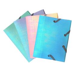Chemises à élastiques 3 rabats PP Candy Tidy - A6 - Couleurs assorties