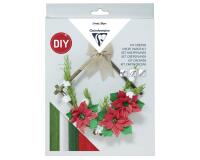 KIT CRÉPON, Couronne de Noël 20,5x1,5x30cm - Assortiment