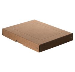 Caja de almacenamiento PureBox Naturaleza de Exacompta A4 24 x 32 x 4 cm de alto - Marrón