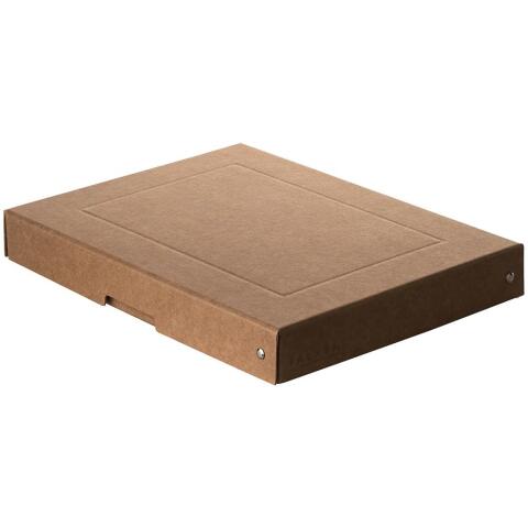 Caja de almacenamiento PureBox Naturaleza de Exacompta A4 24 x 32 x 4 cm de alto - Marrón