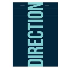 Bloc de bureau Direction agrafé A5 100 feuilles petits carreaux 70 g - Bleu