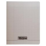 Cahier piqué 8000 POLYPRO 17x22 cm 60 pages grands carreaux 90 g - Gris