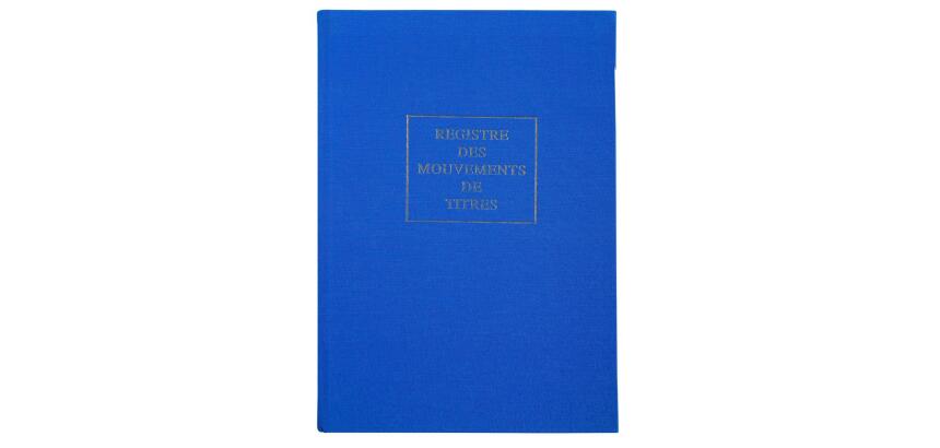 Registre 297X210 Mouvements de titres 112 pages - Bleu