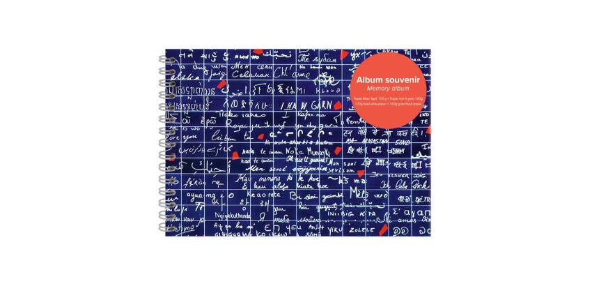 Le Mur des Je t'aime, Album souvenirs A5 14,8x21 cm 40 feuilles Ligné + Uni