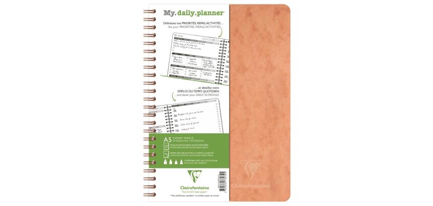 My.daily.planner Age Bag carnet reliure intégrale A5 250 pages détachables - Tabac