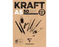 Kraft bloc collé 50F A5 120g