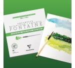 Fontaine Extra Blanc Grain Torchon bloc collé 4 côtés 15F 20x20cm 300g