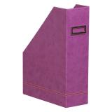 Rhodiarama porte-revues simili cuir italien 10x25x31 cm - Violet