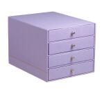 Rhodiarama trieur 4 tiroirs simili cuir italien 24,8x32,7x22,8 cm - Iris