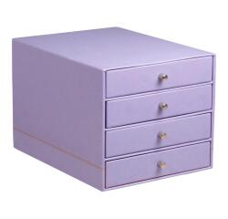 Rhodiarama trieur 4 tiroirs simili cuir italien 24,8x32,7x22,8 cm - Iris