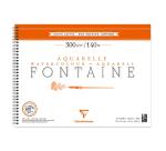 Fontaine album spiralé 12F 30x40cm 300g grain satiné