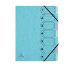 Trieur Harmonika avec élastiques 7 compartiments Aquarel - A4