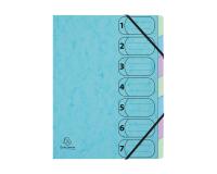 Trieur Harmonika avec élastiques 7 compartiments Aquarel - A4