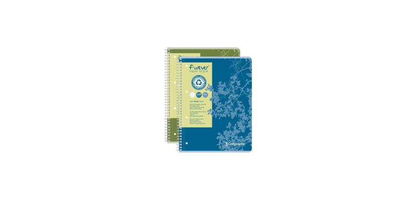 Cahier reliure intégrale FOREVER A4+ 160 pages petits carreaux + marge 80 g - Bleu