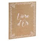 Livre d'or 100 pages tranche or - Format 27x22cm - KRAFT