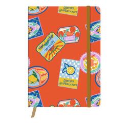 Dolce Amore, Carnet brochure souple A6 10,5x14,8 cm, 128 pages, uni, marquepage, fermeture à élastique, ass.