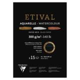 Etival Noir bloc collé 1 côté 15F A1 300g double grain