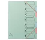 Trieur Harmonika recyclé avec élastiques AutentiK - 7 compartiments - Couleurs assorties