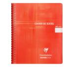 Cahier de textes reliure intégrale Koverbook 17x22cm 148 pages grands carreaux couverture polypropylène transparent - Assortis