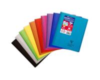 Cahier reliure intégrale enveloppante Koverbook 17x22cm 160 pages ligné + marge couverture polypropylène transparent - Assortis