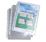 Sachet de 20 pochettes perforées pour classeur Exactive - polypropylène lisse 5,5/100e - Cristal