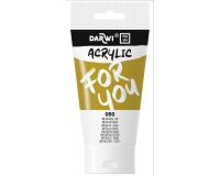 Darwi For You tube de peinture acrylique 75 ml - Or métallisé
