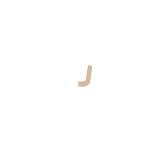 Petite lettre kraft j 8,5cm - Kraft