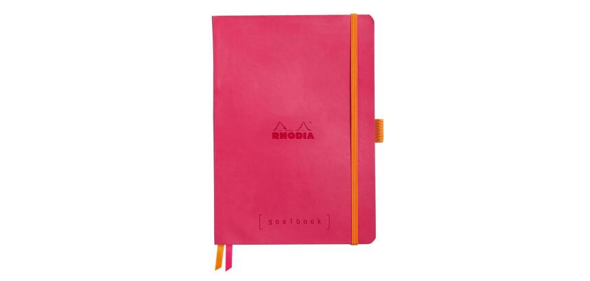 Rhodiarama Goalbook souple A5 240 pages petits carreaux 5x5 papier ivoire 90g - Framboise