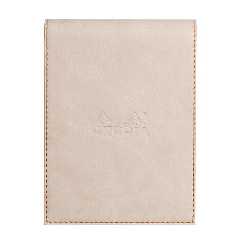 Rhodiarama porte-bloc avec porte-crayon + bloc N°12 ligné - Beige