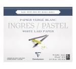 Ingres Pastel bloc collé 25F 24x30cm 130g - Blanc
