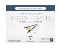 Ingres Pastel bloc collé 25F 24x30cm 130g - Blanc