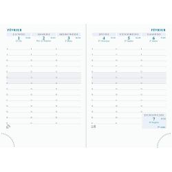 Recharge Agenda de poche Horizons 15 10,5 x 15 cm Semainier Janvier à Décembre 2026 - Tranche or