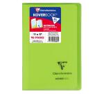 Carnet piqué Koverbook 11x17cm 96 pages petits carreaux couverture polypropylène transparent - Assortis