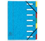 Trieur HARMONIKA® à fenêtres avec élastiques Véritable carte lustrée 7 compartiments