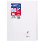 Cahier piqué Koverbook 24x32cm 140 pages grands carreaux couverture polypropylène transparent - Assortis