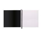 Rhodia Touch Watercolor Book, papier 100% coton grain satiné 300g - 21x21 cm, 40 pages - Noir