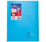 Cahier piqué Koverbook 24x32cm 48 pages petits carreaux couverture polypropylène transparent - Assortis