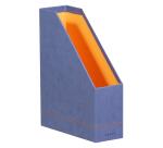 Rhodiarama porte-revues simili cuir italien 10x25x31 cm - Saphir