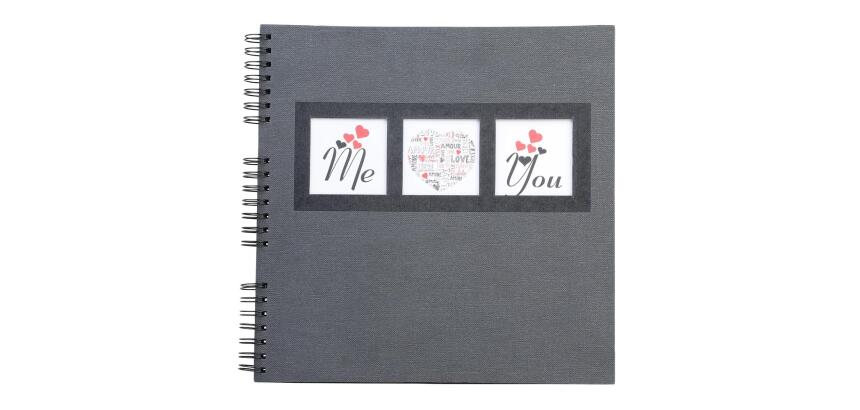 Álbum de fotografías para boda ME & YOU 32x32 cm - 360 fotos 60 páginas - Negro