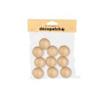 Pack de 10 petites boules à suspendre - Kraft
