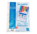 Sachet de 100 pochettes perforées polypropylène lisse Qualité + - A4 - Cristal