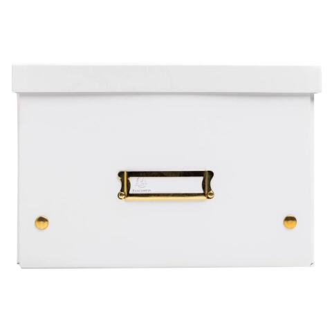 Cajas de almacenamiento NeoDeco - 29x38x19 cm, A4+ - Blanco